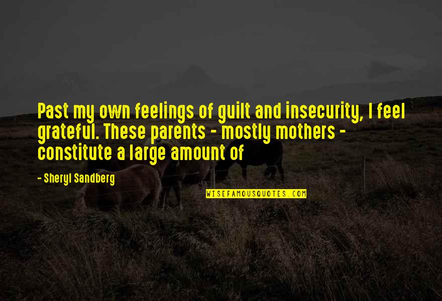 Constitute Quotes By Sheryl Sandberg: Past my own feelings of guilt and insecurity,