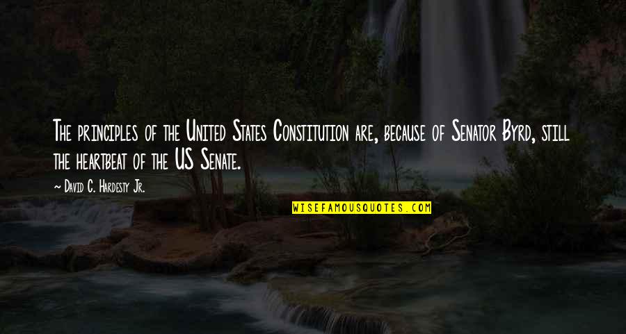 Constitution Of The United States Quotes By David C. Hardesty Jr.: The principles of the United States Constitution are,