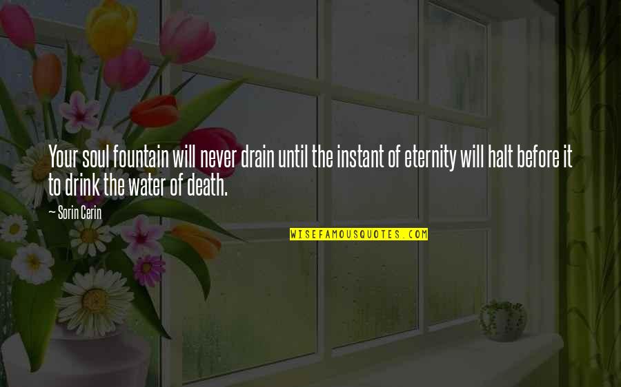 Construction Time Quotes By Sorin Cerin: Your soul fountain will never drain until the