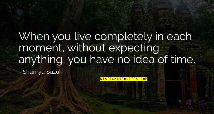 Constructionism Quotes By Shunryu Suzuki: When you live completely in each moment, without