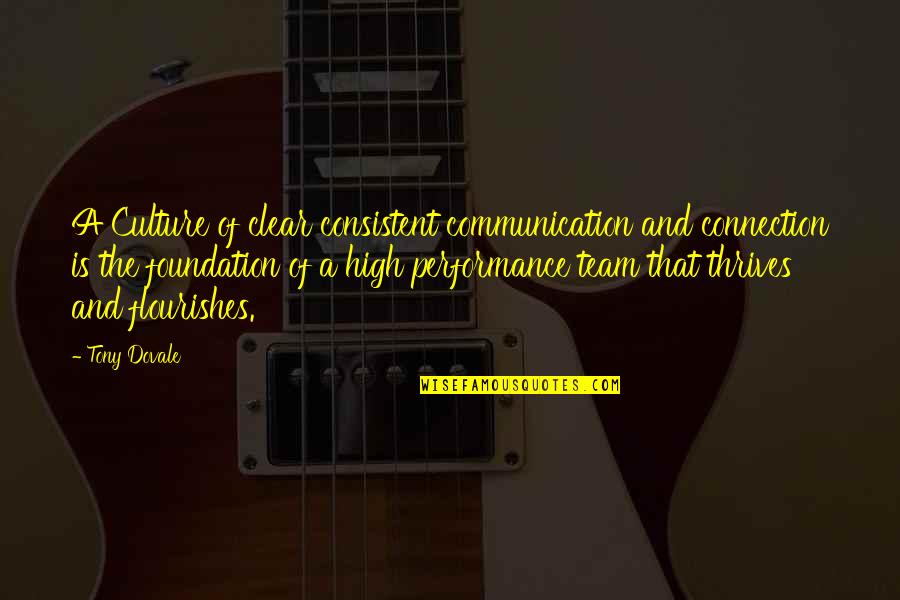 Constructive Culture Quotes By Tony Dovale: A Culture of clear consistent communication and connection