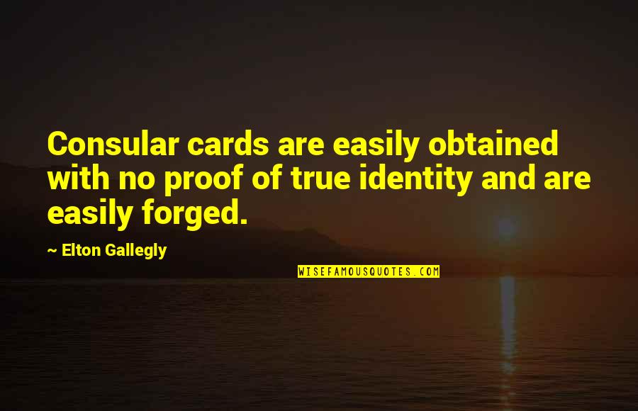 Consular Quotes By Elton Gallegly: Consular cards are easily obtained with no proof
