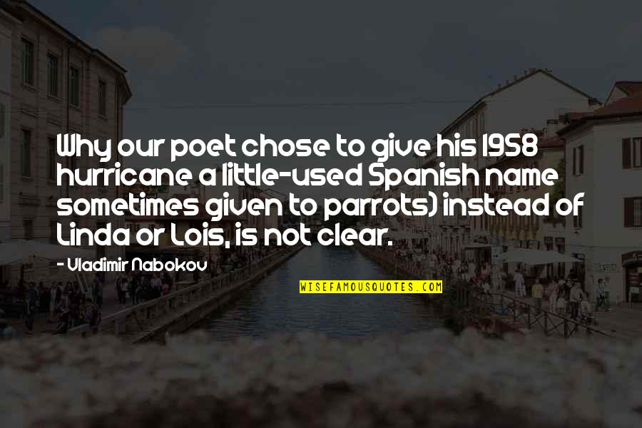 Consultorio De Familia Quotes By Vladimir Nabokov: Why our poet chose to give his 1958