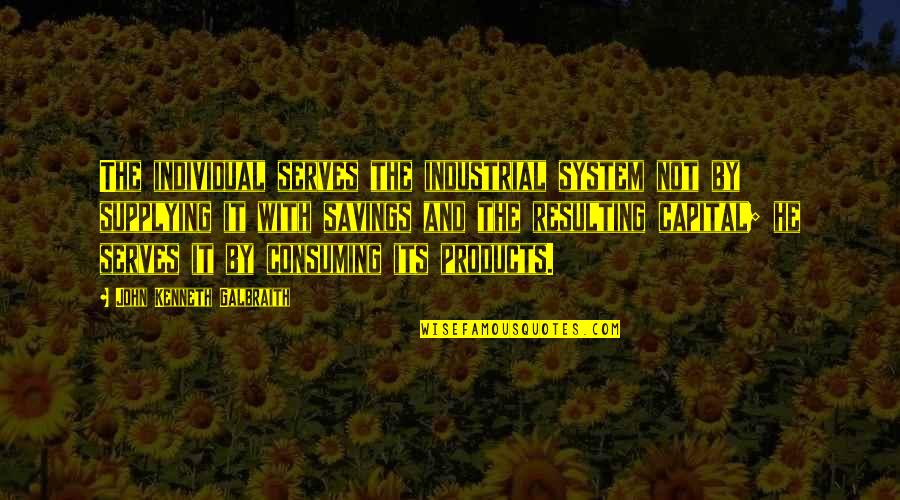 Consumerism Quotes By John Kenneth Galbraith: The individual serves the industrial system not by