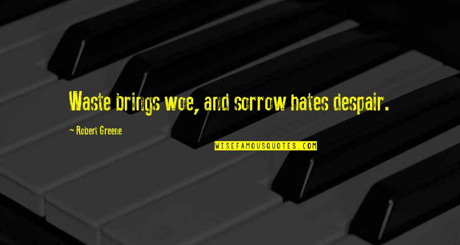 Consumidores Significado Quotes By Robert Greene: Waste brings woe, and sorrow hates despair. Consumidores Significado Quotes By Robert Greene: Waste brings woe, and sorrow hates despair.