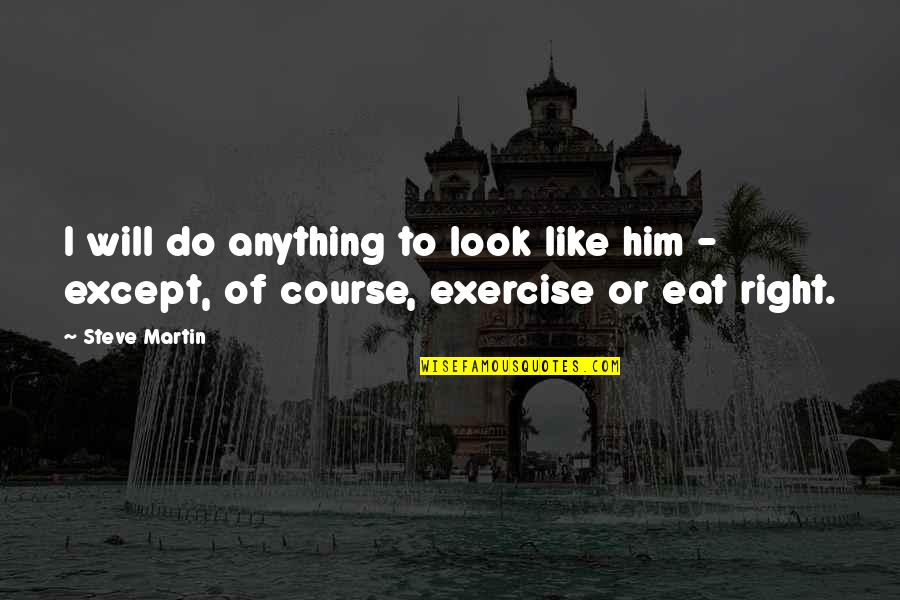 Consumption Mean Quotes By Steve Martin: I will do anything to look like him