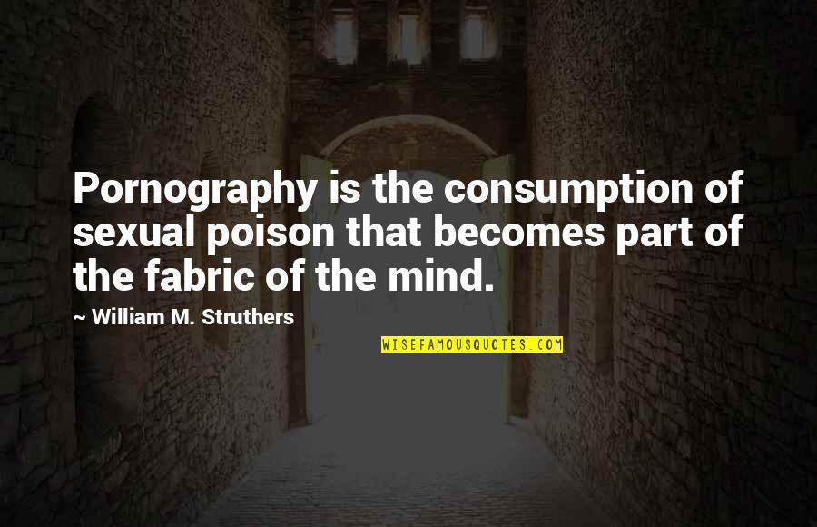 Consumption Quotes By William M. Struthers: Pornography is the consumption of sexual poison that