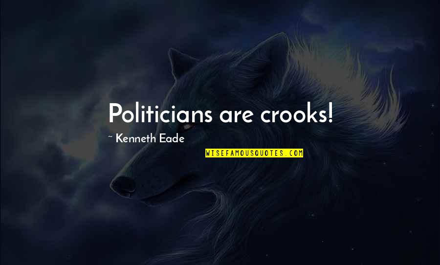 Contact Relationship Quotes By Kenneth Eade: Politicians are crooks!