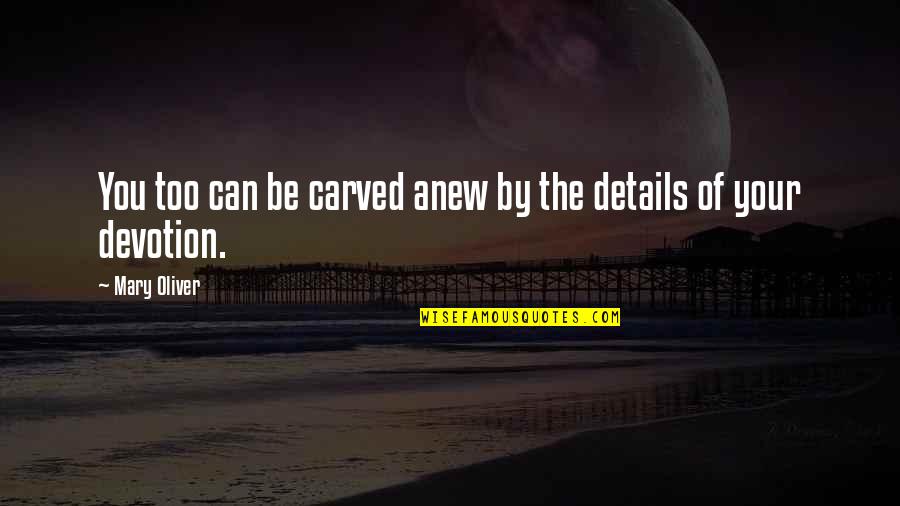 Contactos Google Quotes By Mary Oliver: You too can be carved anew by the