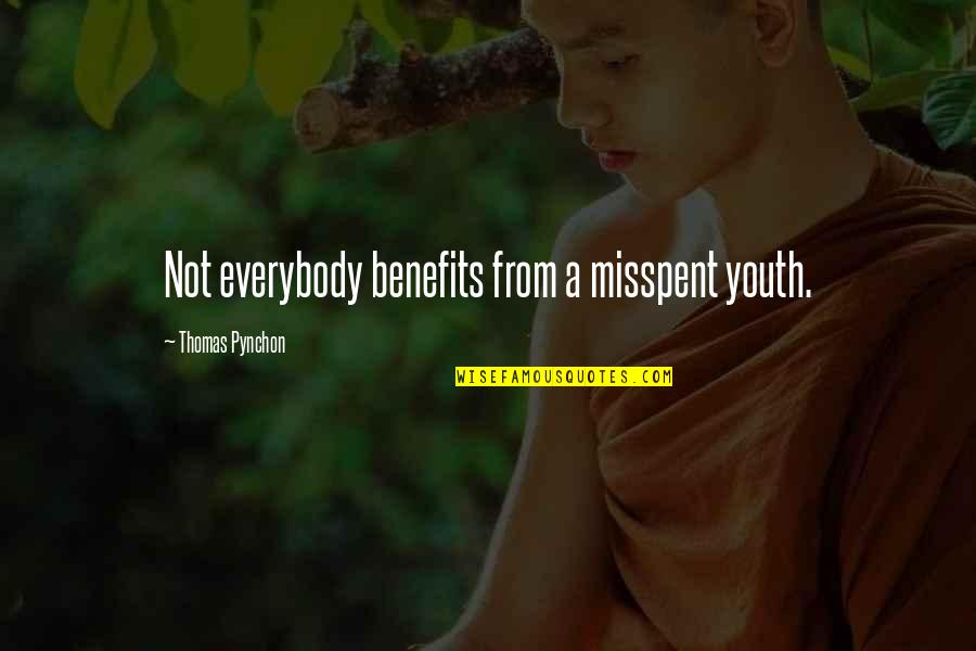 Contemplating Life Changes Quotes By Thomas Pynchon: Not everybody benefits from a misspent youth.