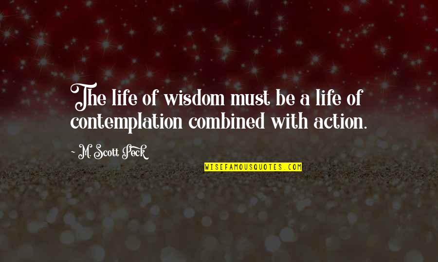 Contemplation Of Life Quotes By M. Scott Peck: The life of wisdom must be a life