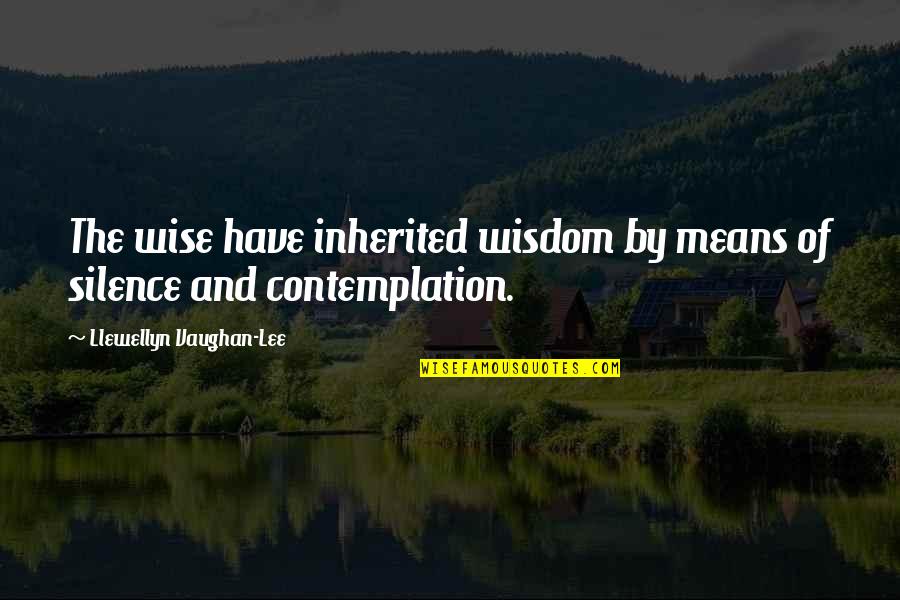 Contemplation Quotes By Llewellyn Vaughan-Lee: The wise have inherited wisdom by means of