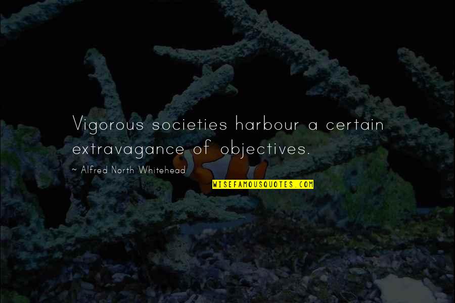 Contemplative Photography Quotes By Alfred North Whitehead: Vigorous societies harbour a certain extravagance of objectives. Contemplative Photography Quotes By Alfred North Whitehead: Vigorous societies harbour a certain extravagance of objectives.