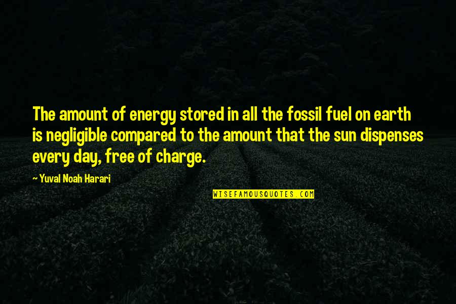 Contemplative Saint Quotes By Yuval Noah Harari: The amount of energy stored in all the Contemplative Saint Quotes By Yuval Noah Harari: The amount of energy stored in all the