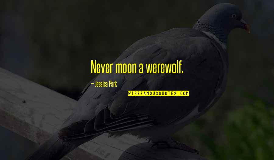 Contemporary Dance Quotes By Jessica Park: Never moon a werewolf.