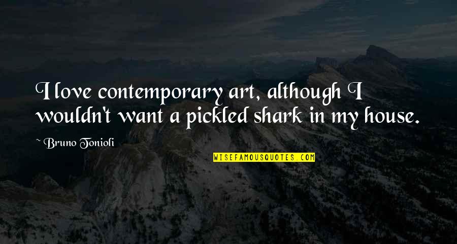 Contemporary Quotes By Bruno Tonioli: I love contemporary art, although I wouldn't want