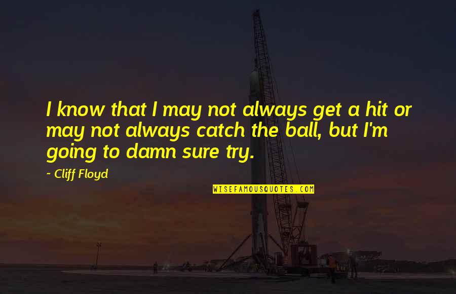 Contendientes De La Quotes By Cliff Floyd: I know that I may not always get Contendientes De La Quotes By Cliff Floyd: I know that I may not always get