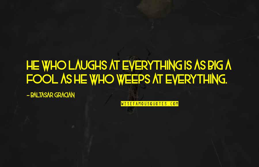 Contenido Energetico Quotes By Baltasar Gracian: He who laughs at everything is as big