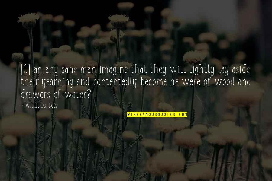 Contentedly Quotes By W.E.B. Du Bois: [C] an any sane man imagine that they