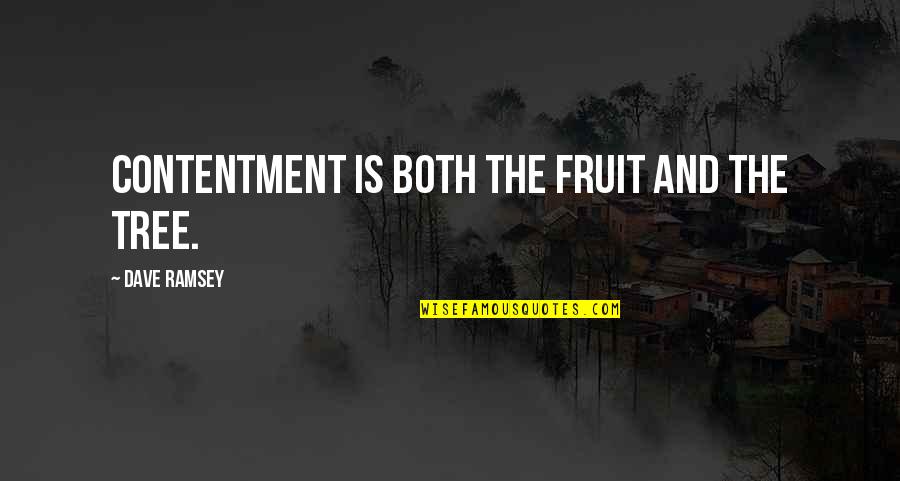 Contentment And Quotes By Dave Ramsey: Contentment is both the fruit and the tree.