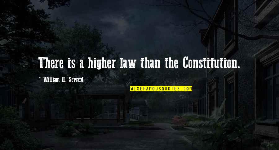 Contergan Quotes By William H. Seward: There is a higher law than the Constitution. Contergan Quotes By William H. Seward: There is a higher law than the Constitution.