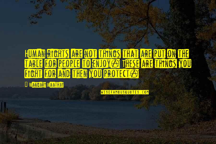 Contest Annie Proulx Quotes By Wangari Maathai: Human rights are not things that are put