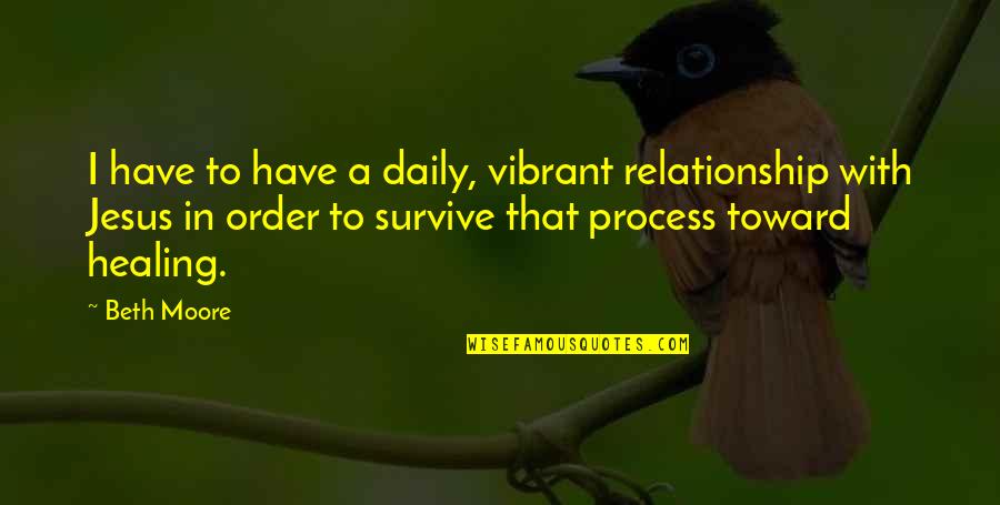 Contestacion De Una Quotes By Beth Moore: I have to have a daily, vibrant relationship