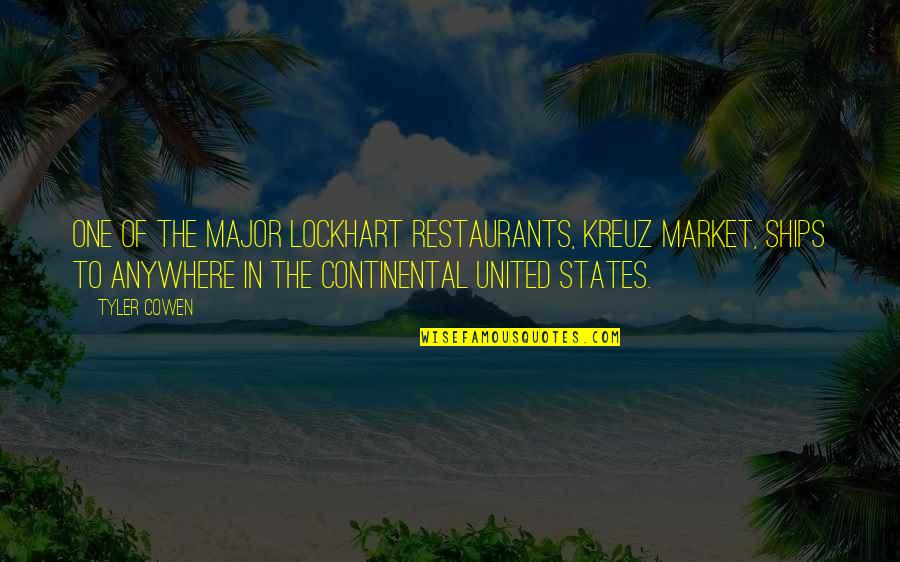 Continental Quotes By Tyler Cowen: One of the major Lockhart restaurants, Kreuz Market,