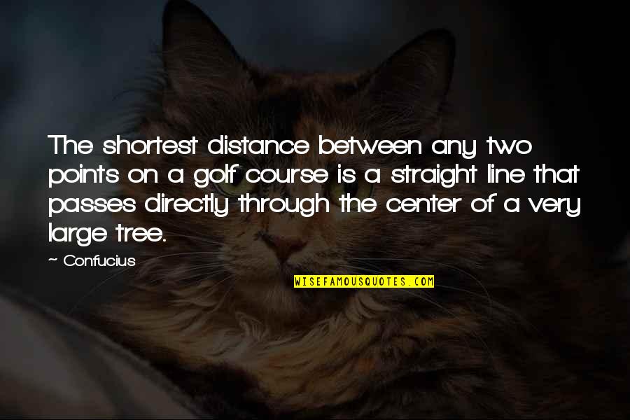 Continentes Mas Quotes By Confucius: The shortest distance between any two points on