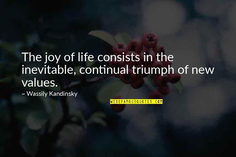 Continual Quotes By Wassily Kandinsky: The joy of life consists in the inevitable,