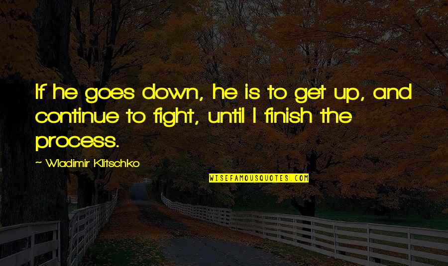 Continue The Fight Quotes By Wladimir Klitschko: If he goes down, he is to get Continue The Fight Quotes By Wladimir Klitschko: If he goes down, he is to get