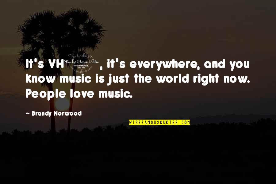 Continuing Professional Development Quotes By Brandy Norwood: It's VH1, it's everywhere, and you know music