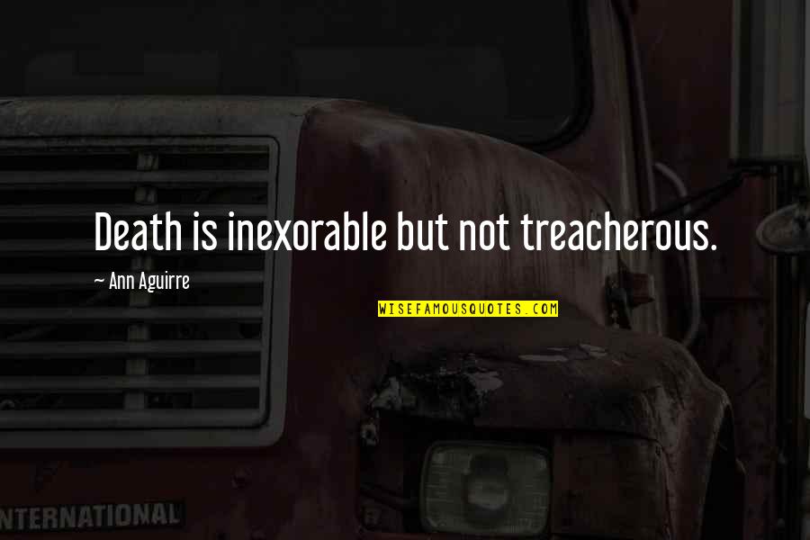 Continuing Studies Quotes By Ann Aguirre: Death is inexorable but not treacherous.