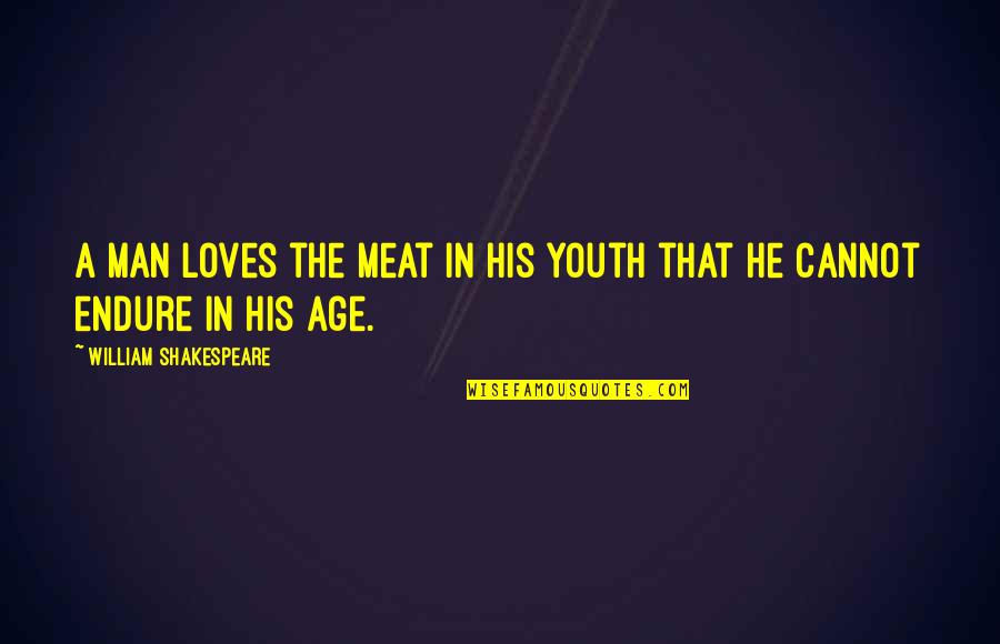Continuums Of Force Quotes By William Shakespeare: A man loves the meat in his youth