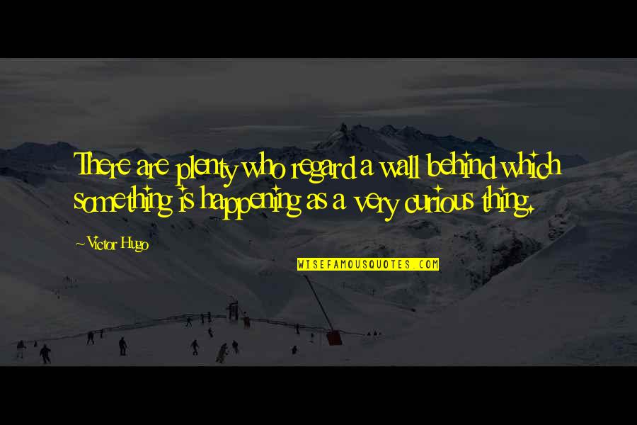 Contradicting Feelings Quotes By Victor Hugo: There are plenty who regard a wall behind