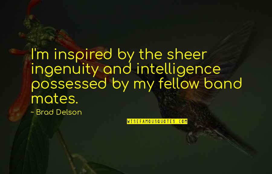 Contrary In French Quotes By Brad Delson: I'm inspired by the sheer ingenuity and intelligence