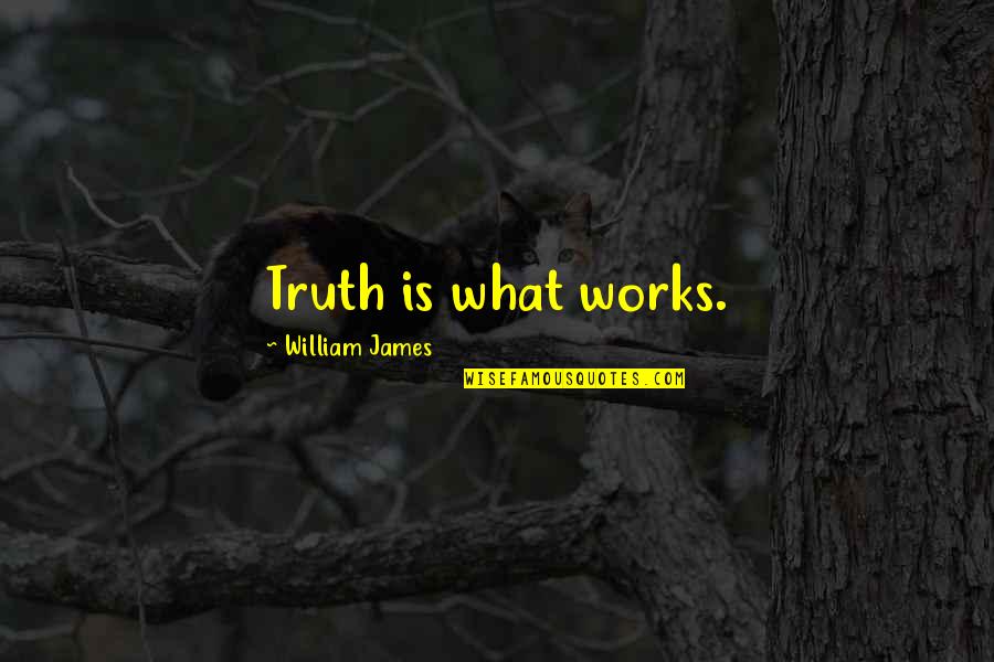 Contrasting Places Quotes By William James: Truth is what works.