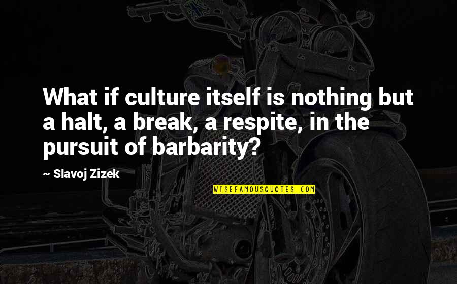Contredanse Quotes By Slavoj Zizek: What if culture itself is nothing but a