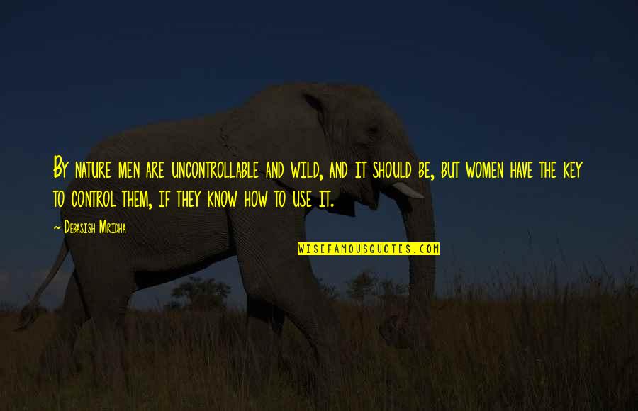 Control But Quotes By Debasish Mridha: By nature men are uncontrollable and wild, and