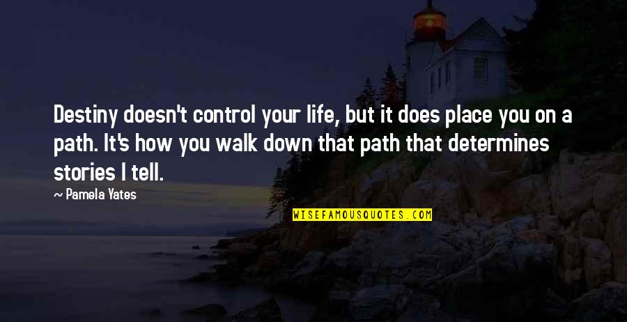 Control Over Destiny Quotes By Pamela Yates: Destiny doesn't control your life, but it does