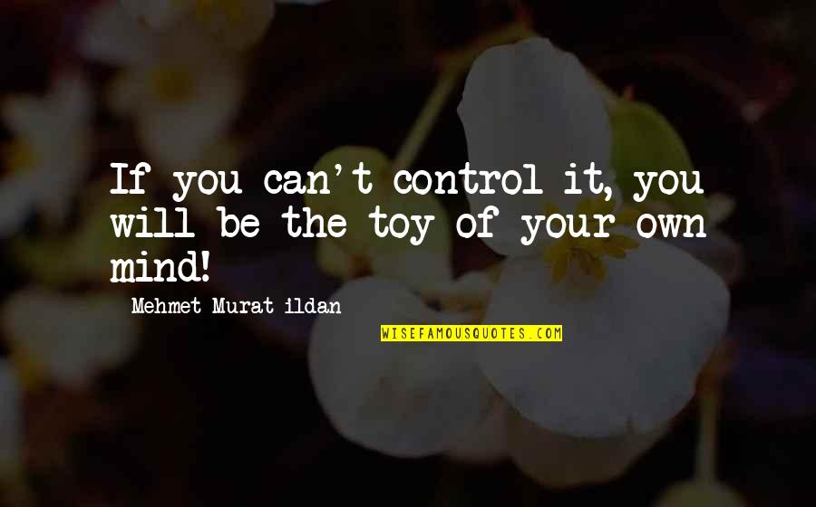 Control Your Own Mind Quotes By Mehmet Murat Ildan: If you can't control it, you will be