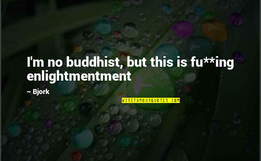 Controlling The Media Quotes By Bjork: I'm no buddhist, but this is fu**ing enlightmentment