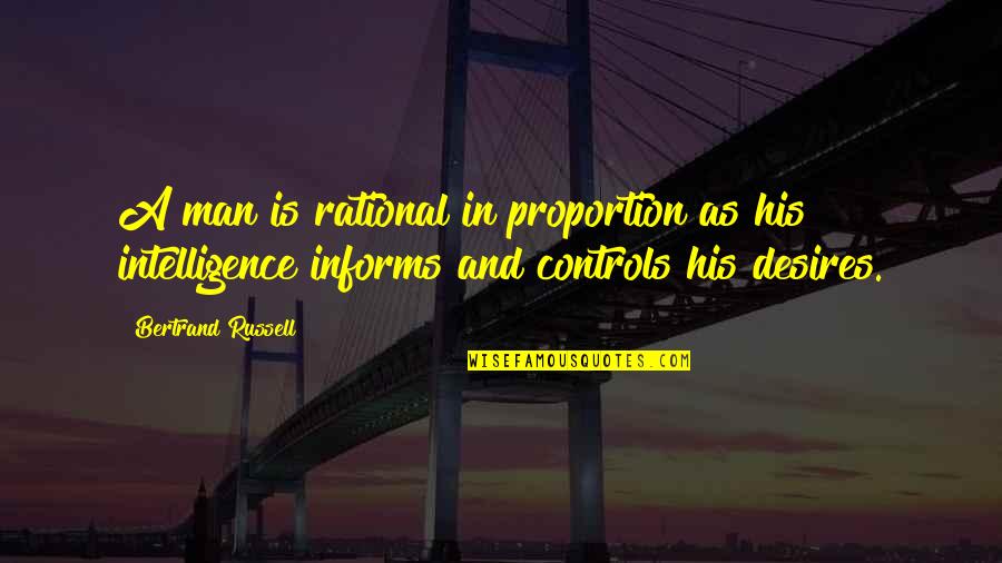 Controls Quotes By Bertrand Russell: A man is rational in proportion as his