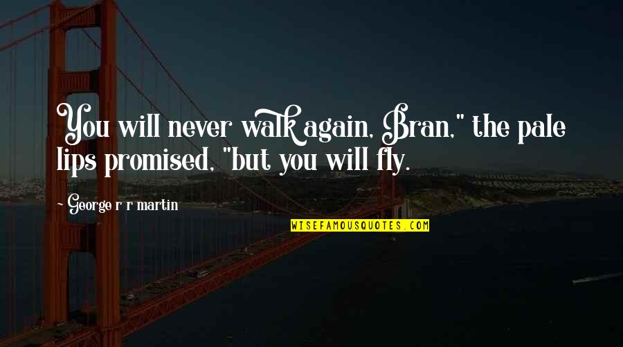 Contudo Entretanto Quotes By George R R Martin: You will never walk again, Bran," the pale
