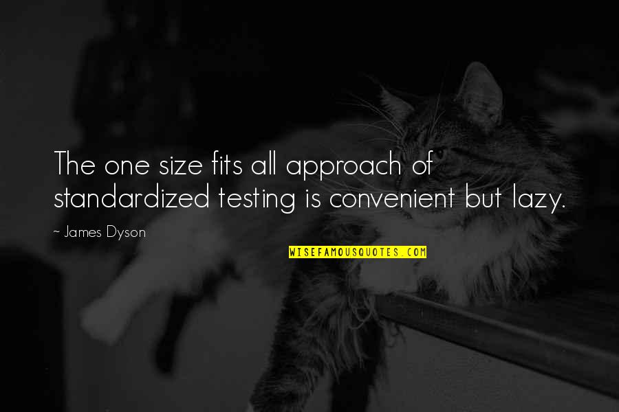 Convenient For You Quotes By James Dyson: The one size fits all approach of standardized