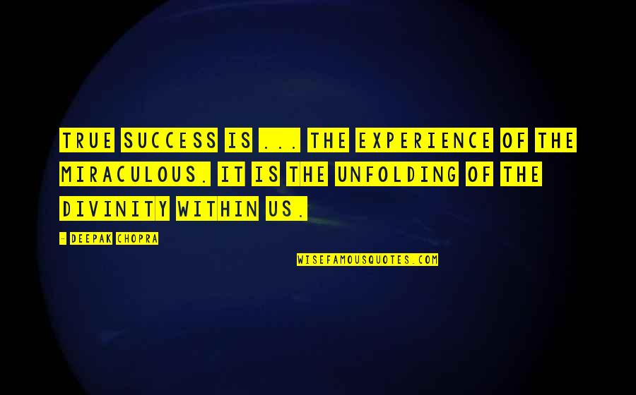 Convenzioni Urbanistiche Quotes By Deepak Chopra: True success is ... the experience of the