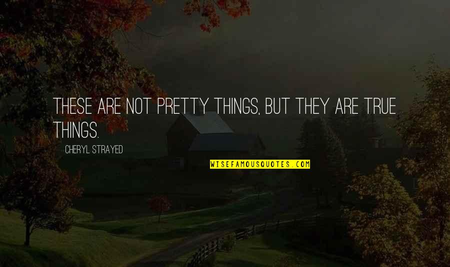Conversing Quotes By Cheryl Strayed: These are not pretty things, but they are