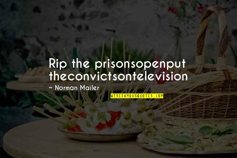 Convicts Quotes By Norman Mailer: Rip the prisonsopenput theconvictsontelevision