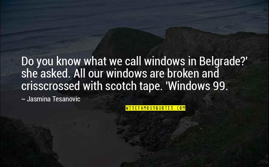 Convince Confuse Quotes By Jasmina Tesanovic: Do you know what we call windows in