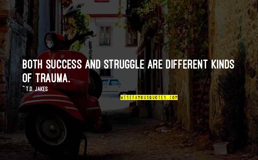 Convoitise Entertainment Quotes By T.D. Jakes: Both success and struggle are different kinds of